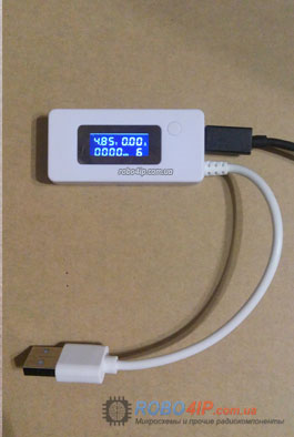 USB тестер KCX-017 с дисплеем и выходным кабелем картинка